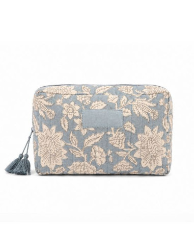 Neceser acolchado con estampado floral