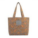 Bolsa de algodón y poliéster con estampado floral