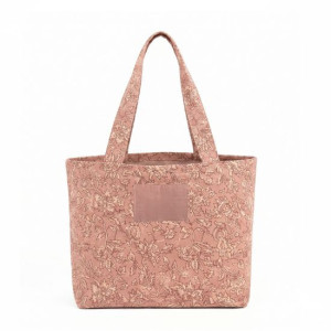 Bolsa de algodón y poliéster con estampado floral 2