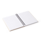Libreta A5 de cartón reciclado de briks de leche con notas adhesivas
