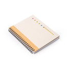 Libreta A5 de cartón reciclado de briks de leche con notas adhesivas