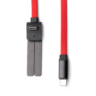 Cable cargador USB C de nylon reciclado con soporte