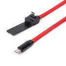Cable cargador USB C de nylon reciclado con soporte