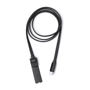 Cable cargador USB C de nylon reciclado con soporte 2
