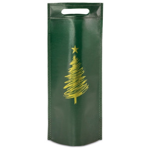 Bolsa de regalo navideña de non woven para botella