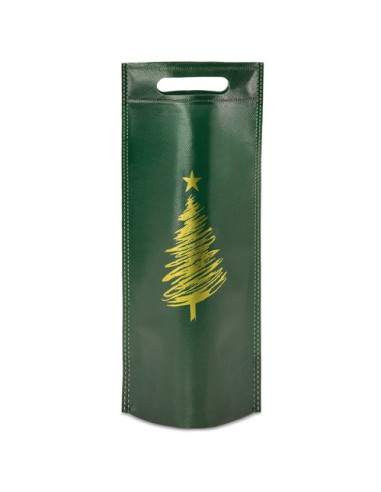 Bolsa de regalo navideña de non woven para botella
