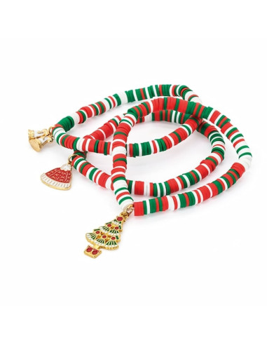 Pack de 10 pulseras navideñas