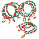 Pack de 10 pulseras navideñas