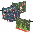 Pack de 4 neceseres navideños de poliéster