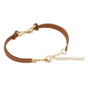 Pulsera con símbolo de infinito dorado 2