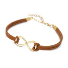 Pulsera con símbolo de infinito dorado