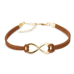 Pulsera con símbolo de infinito dorado