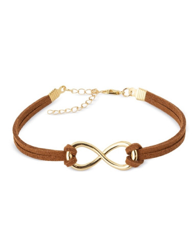 Pulsera con símbolo de infinito dorado