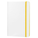 Libreta A5 con gomas de colores | Libreta blanca A5