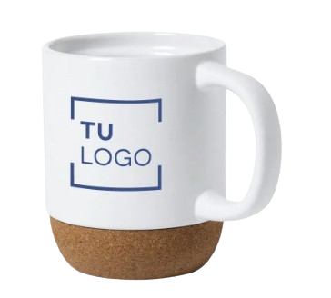 taza de cerámica y corcho