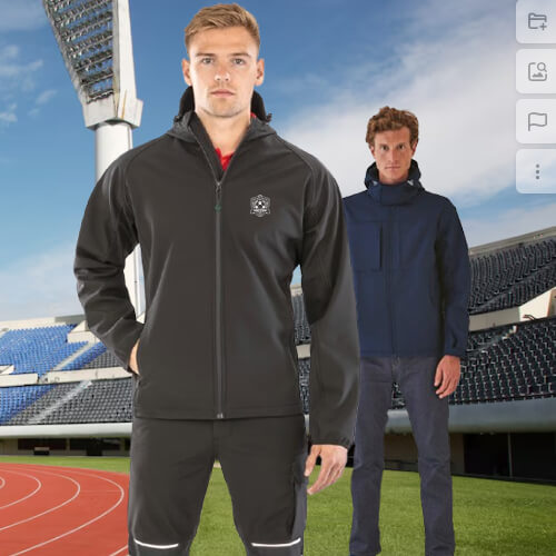Equipamiento de softshell para eqipos deportivos
