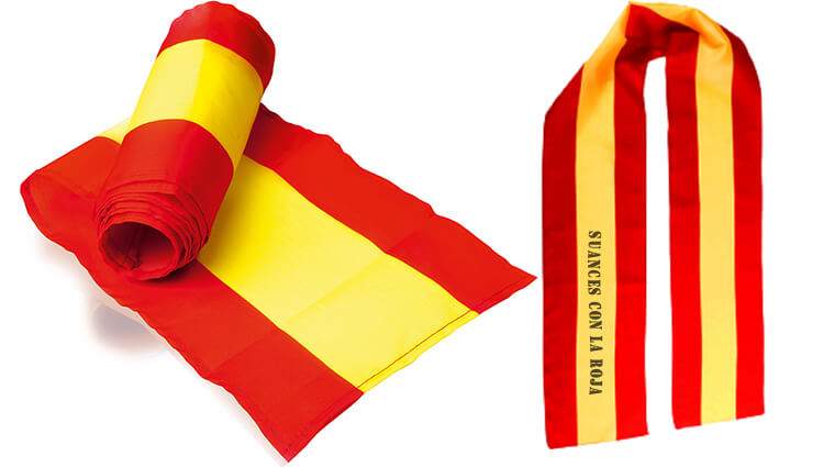 Bufandas de España personalizadas para el Mundial de futbol
