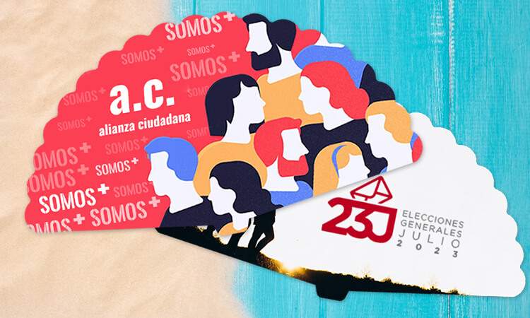 abanicos de carton para campañasa electorales