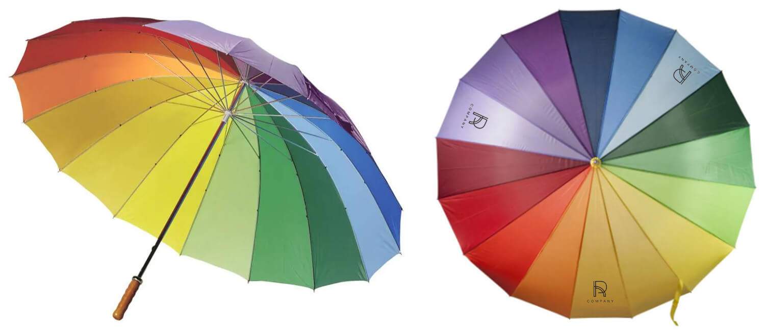 paraguas multicolor personalizado