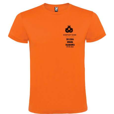 camiseta de algodón naranja