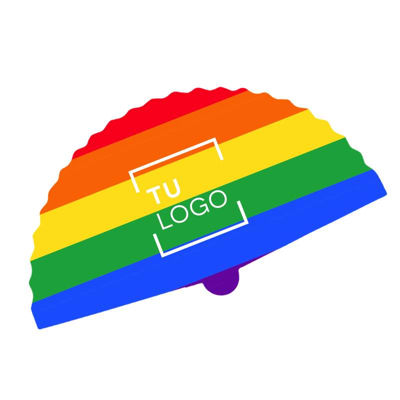 Abanico orgullo LGTBI de cart&oacute;n
