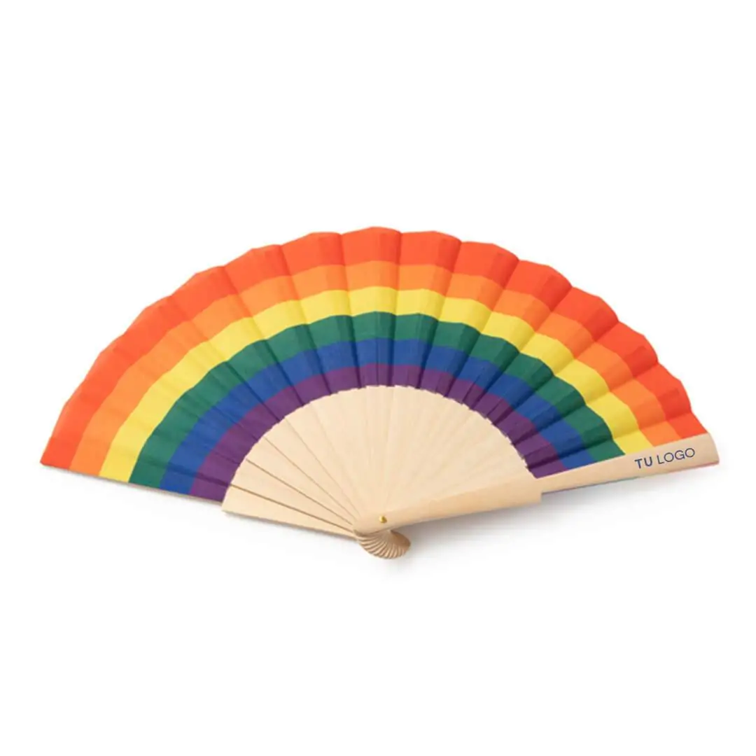 Abanico LGTBI de madera
