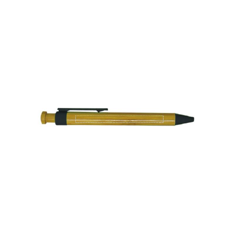 Bolígrafo de bambú con pulsador 4