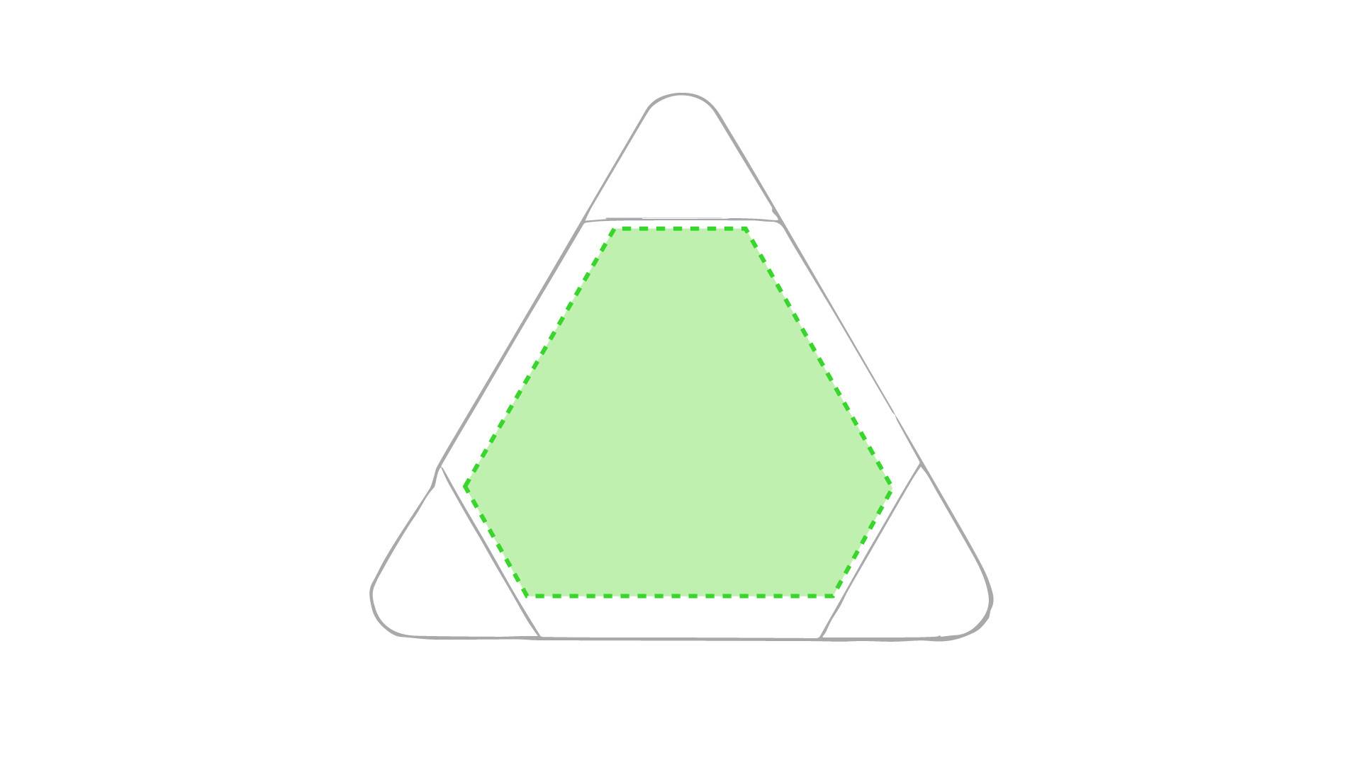 Fluorescente triangulo 2