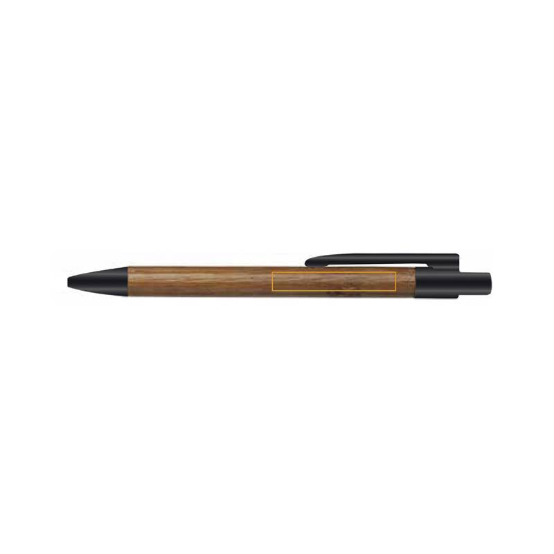 Bolígrafo de bambú con clip 4