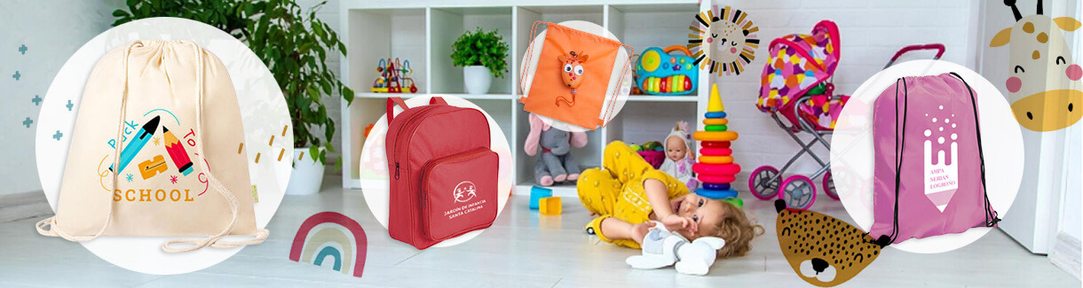 Mochilas infantiles personalizadas para guardería y educación infantil