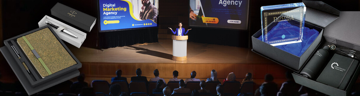 8 ideas de regalos para ponentes de congresos con sello premium