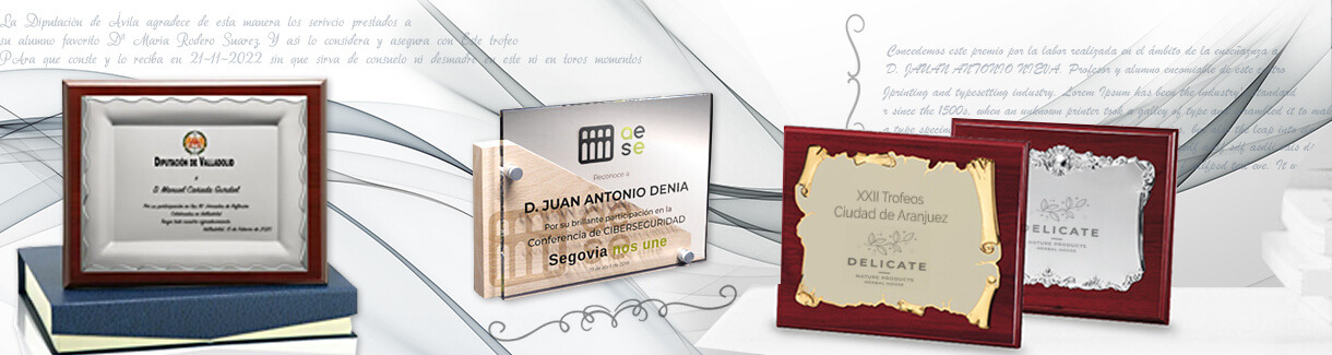 Placa homenaje cristal personalizada - Print Phone